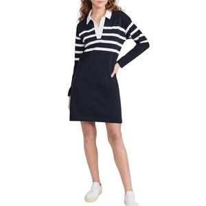 Faherty Women's Navy w/White Stripe Rugby Dress Sz XL - NWT